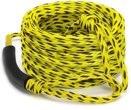 yasoe Corde de Remorquage pour Bateau, 60 Pieds 3K 1-3 Coureurs, Cordes de Bateau en Tube, Corde de Ski Robuste pour Le Ski Nautique Flottant