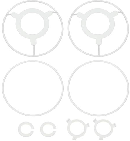 PATIKIL 4.3 Inch Lamp Shade Ring, 2 Set Lamp Shade Frame with E27 to E26 or E17 Adapter Lampshade Frame Wire for DIY Drum Lampshade Table Floor Lamp