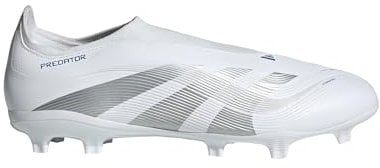 adidas Unisex Predator League Laceless FG/MG Fußballschuh Cloud White/Silver Metallic/Bright Royal 44 2/3