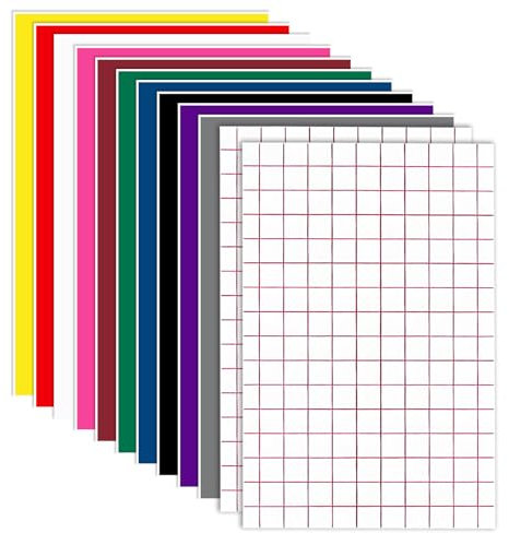 ReaJoys Permanent Vinyl Sheets, 12 Pcs A4 Self Adhesive Vinyl Sheet with 2 Transfer Paper for Cups Sticker DIY Craft Decoration 30 X 20cm