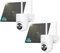 SEHMUA 4G LTE Camara Vigilancia Exterior con Panel Solar, 2K PTZ Camara Vigilancia con Tarjeta Sim, Detección Humana PIR, Visión Nocturna, IP66 Impermeable, PTZ 355°/90°, Audio de Dos Vías, 2 Unidades