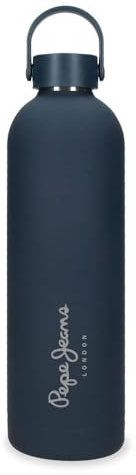 Pepe Jeans Aris Botella de Acero Inoxidable Azul 7x26,5x7 cms Acero Inoxidable by Joumma Bags