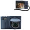 VOVMOEYA Étui en silicone pour appareil photo Lumix TZ99, avec protection d'écran ultra fine de 0,25 mm pour Panasonic Lumix TZ99, avec dragonne