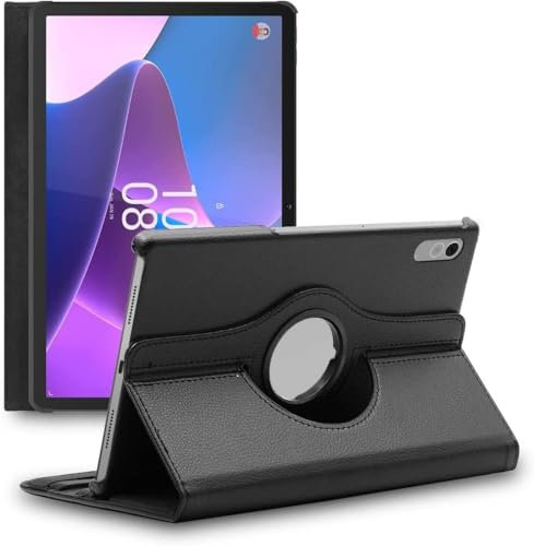 World biz Case For Lenovo Tab P11 2nd Gen 11.5 inch 2023 (TB350FU / TB350XU), 360 Degree Rotation Protective Stand Leather Cover Back, Auto Wake/Sleep Lenovo Tab P11 (Black)