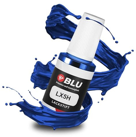 BLU Stylo de Retouche de Peinture Bleu Compatible avec Volkswagen LX5H Navarra Blue | Réparation de Peinture Automobile