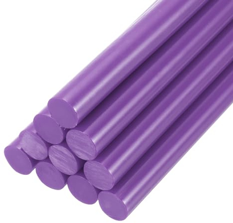 PATIKIL Hot Glue Sticks for Glue Gun, 10 Pcs Colored Hot Melt Adhesive Glue Sticks Bulk for DIY Projects Craft Art Decoration Home Repairs, Dark Purple (100mm x 11mm)