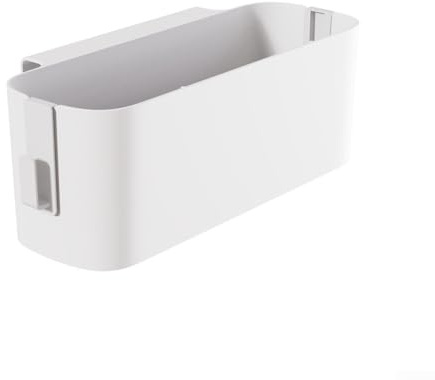 Nachttisch-Aufbewahrungsbox für Schlafsaal, Etagenbett, Kinderwagen, Hängeregal mit Haken, 33 cm L x 11,4 cm B, 5 kg Kapazität, PP-Kunststoff (weiß)