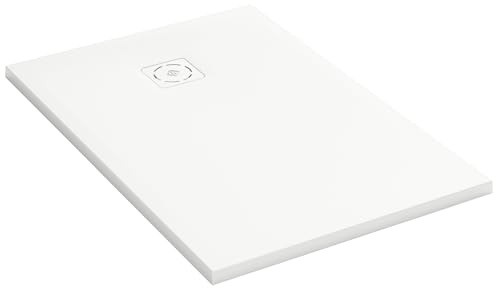 Jacob Delafon Receveur Douche Extraplat Struktura 120x80 Blanc | Neoroc antibactérien. Antidérapant PN24. Redécoupable. Adpaté PMR