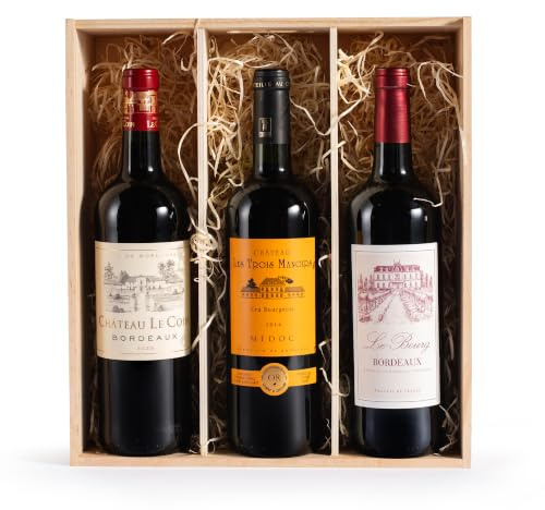 Laithwaites Red Wine Trio Gift Set (Gold Medal Bordeaux) 3 x 75cl Bottles | Award winning red wine trio. France, 13% - 14% ABV