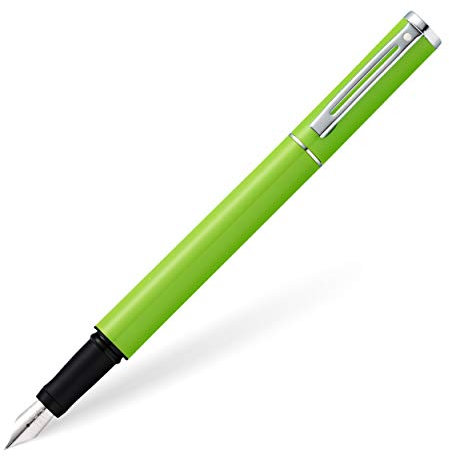 Sheaffer Pop Glossy Lime Green Fountain Pen with Chrome Trim and Medium Nib