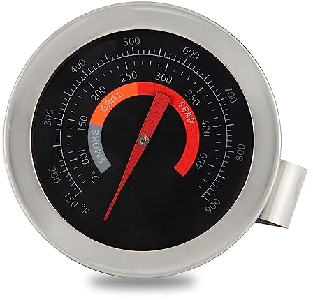 2 BBQ Grill Temperature Gauge for Big Green Egg,Grill Dome, Char Griller Kamado Smoker Stainless Steel 150-900°F Cooking Kamado Replacement Thermometer with Waterproof and No-Fog Glass Lens