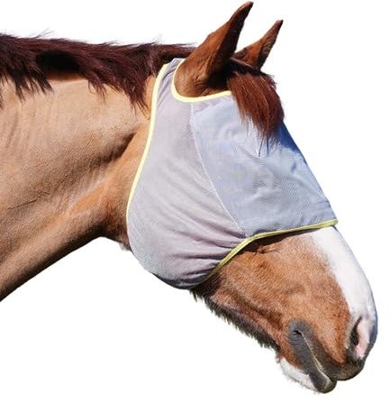 Equilibrium Field Relief Midi Fly Mask Without Ears - XL, Grey/Yellow