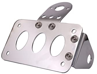 Motorrad Zubehör License Plate Seitlicher Nummernschild Klammer(ohne Rücklicht) Kennzeichenhalter Chrom