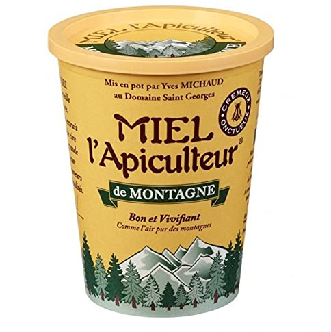 Miel l?Apiculteur de Montagne Bon et Vivifiant Crémeux Onctueux 500g (lot de 4