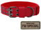 Tactical Nylon Hundehalsband, S.Lux Military Einstellbare Hundehalsband mit Metallschnalle Training Halsband Haustier Hundehalsband Klettpatches Angebracht Werden (Rot, M)