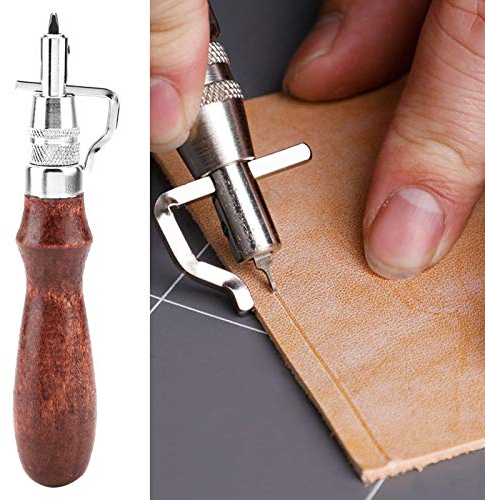 Herramienta de ranurado de cuero, cuero costura ranuradora biseladora de bordes de cuero máquina de ranurado de costura biseladoras de bordes de cuero para trabajos de marroquinería
