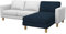 Soferia Kompatible Ersatzbezug fur KARLSTAD Anbau Recamiere, Stoff Strong Denim (FLECKENBESTÄNDIG und Kratzfest), Blau