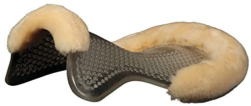 Acavallo Gel Pad hinten erhöht mit Schaffell - transparent, OneSize AC164