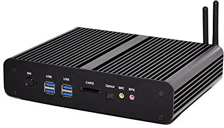 Intel i7-4500U Fanless Silent Mini Desktop PC Windows 10 PRO 16GB RAM 512GB SSD 1TB HDD 2*HDMI 2*LAN WIFI Bluetooth SATA
