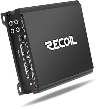 RECOIL Amplificador de audio para automóvil DI550.4 de rango completo Clase D de 4 canales, potencia máxima de 1040 vatios, estable de 2 a 4 ohmios, fuente de alimentación Mosfet, puenteable