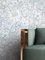 NEWROOM Papier peint Bleu Fleur Intissé - Floral Gris Roses Feuilles Moderne