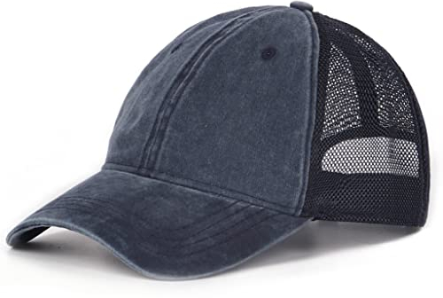 Zylioo XXL Vintage Trucker Cap Basecap Für Großen Kopf,Mesh Running Caps Kappe Größe 60-65cm,Sommer UV Schutz Sport Caps