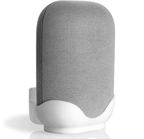 Aokicase Wandhalterung für Google Nest Audio-Einfache und robuste Wandhalterung Standhalterung für Google Nest Audio-Halterung mit Kabelmanagement,ohne unordentliche Kabel (weiß) JG02