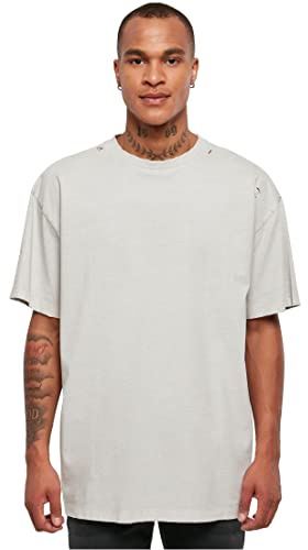 Urban Classics Herren Oversized Distressed Tee T-Shirt, lightasphalt, 3XL