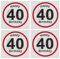 Papierservietten Servietten-Set 3-lagig Größe 33 x 33 cm (4 Pckg. Happy Birthday 40)