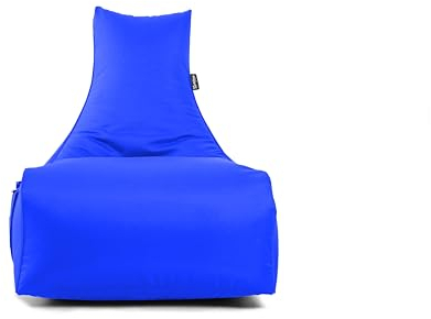BuBiBag Gaming Sitzsack zum Zocken mit & Taschen, Lounge Kissen, Game Sessel für Kinder und Erwachsene, Beanbag Indoor und Outdoor - Magic Gambler (Blau II)