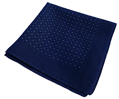 Hugo Boss Marineblau gepunktetes Einstecktuch, Blau, Einheitsgröße