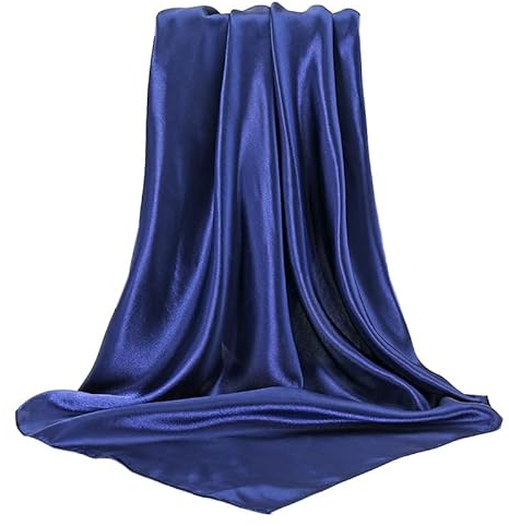 prinfantasy Kopftuch 90x90 Schal Damen Seide Elegant Halstuch Groß 90x90cm Frauen quadratischer Schal Satin Kopftuch Bandanas Haarschal Schal für Damen M090054