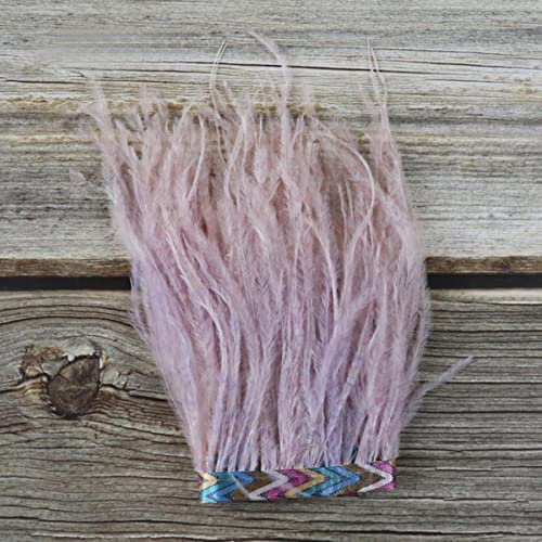 Straußenfeder-Accessoires Craftsnähen in Kleidern Drucken Trim auf dem Band Federn Meterware DIY Fransen 10-15CM-12,10-15cm