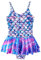MZSYLK Maillot de bain fille une pièce Costume de natation Sirène Mignon Enfants Maillot de bain à lanières épaisses