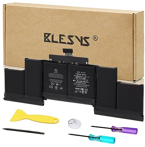 BLESYS A1618 Akku A1398 Laptop Ersatzakku für MacBook Pro 15 Retina A1398 (Ende 2013 Mitte 2014 2015) Serie Notbook Passend für A1494 [11.36V 8755mAh/99.5Wh]