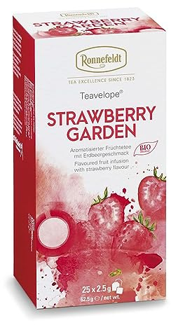 Ronnefeldt Teavelope 'Strawberry Garden' - Früchtetee, 25 Teebeutel, 37,5 g, Menge:1 Stück