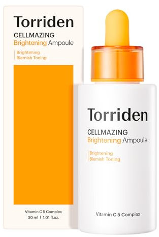 Torriden CELLMAZING Vita C Ampulle 30ml (1,01 fl.oz.) | Verfeinert erschlaffte Poren und Hautstruktur | 5D Vitamin C, Algen-Komplex, Panthenol | Koreanisches Gesichtsserum