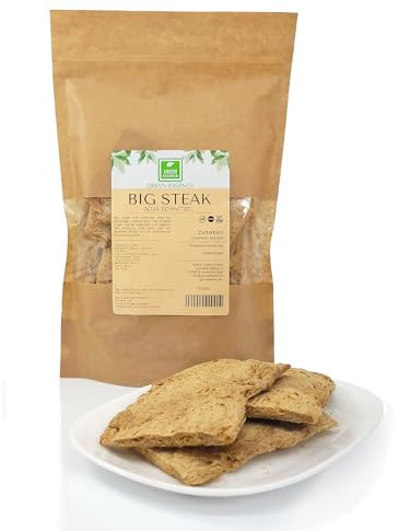 Big Steak Sojakoteletts 500g von der Grünen Essenz vegane Alternative zu Fleisch - Fleischersatz - Soja Big Steaks als Fleischalternative mit Protein - low carb (500 Gramm)