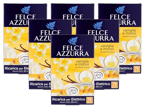 Felce Azzurra - Aria Di Casa, Ricarica Per Diffusore Elettrico, VANIGLIA e MONOI 20ml (6 Unità)