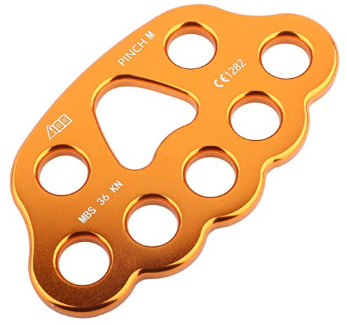 Rigging-Platte, 8 Löcher 36 KN Outdoor Paw Rigging-Platte Aluminium League MG heißgeschmiedete Ankerplatte Kletterausrüstung mit mehreren Ankerpunkten Sicherungs- und Abseilausrüstung Für Bergsteiger