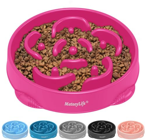 MateeyLife Hundenapf 2 Stück, Anti schling napf Hund – Rutschfester Slow Feeder Hundenapf für