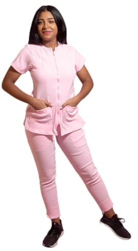 Herrera Uniforms Medizinischer Kittel mit Reißverschluss, Rosa, rose, 32