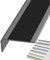 PVC Antirutsch-Profil Kantenschutz, Treppenprofil L-Form, Selbstklebend Winkelprofil Anti-Rutsch Treppenkante, Treppenkantenprofil, für Außen-Innen-Treppen ( Color : Grayish black , Size : 1.2m/47.2in
