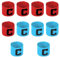 HENGBIRD 10 StüCk KapitäNsbinde, Airsoft Armbinden, Team Rot Blau Armbinde, Armbinde Sportarmband ArmbäNder für FußBall Eishockey Rugby Netball Tennis Basketball Armbinde(Rot Und Blau)