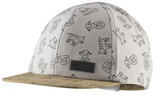 Sterntaler Basecap Safari - Jungen Baseball Cap aus Baumwollstoff mit Allover Druck - Sommer Cappy elastisch mit Gummizug - Sportive Baby und Kinder Schirmkappe, lichtgrau, Größe 55