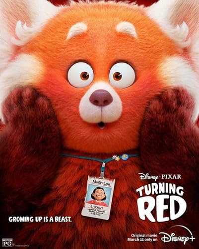 Turning Red 12 Poster A3 – Wandkunst, Heimdekoration, Filmposter, Leinwand, Film, Kino, Retro, Vintage, Kult, klassisch, Nostargic, Saga, moderner Nachdruck, wir drucken jedes Poster für Sie, randlos,