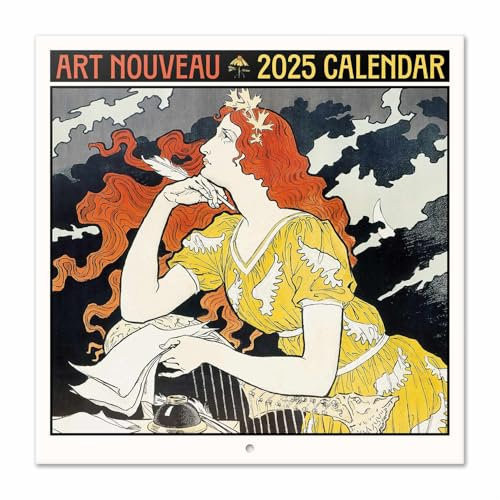 Grupo Erik Kalender 2025 Wandkalender 2025 Art Nouveau Kalender 2025 Familienplaner 30 x 30 cm 12 Monate Jahreskalender Familienkalender 2025