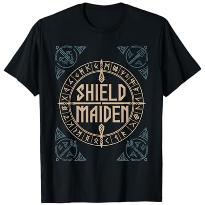 Norse Mythology Shieldmaiden Shield Maiden Rune T-Shirt