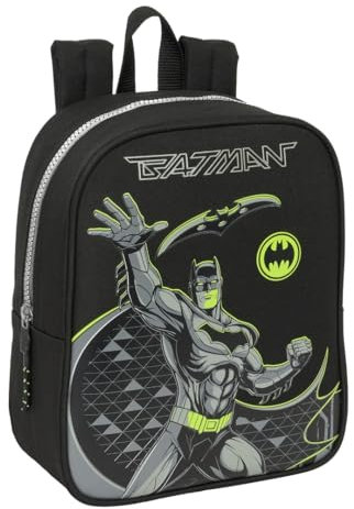 safta Batman Game Over Kinderrucksack, Kinderrucksack, Schulrucksack, anpassbar an Kinderwagen, ideal für Kindergärten, bequem und vielseitig, Qualität und Widerstandsfähigkeit, 22 x 10 x 27 cm,