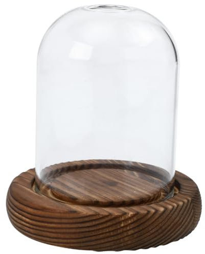 Bougeoirs en Verre avec Cloche pour Bougies – Design apaisant et Finition Lisse pour décoration Mariage, dîner Romantique ou Ambiance intérieure – Lot de 1 pièce, 4.53 x 3.54 x 3.54 po – pour Salon